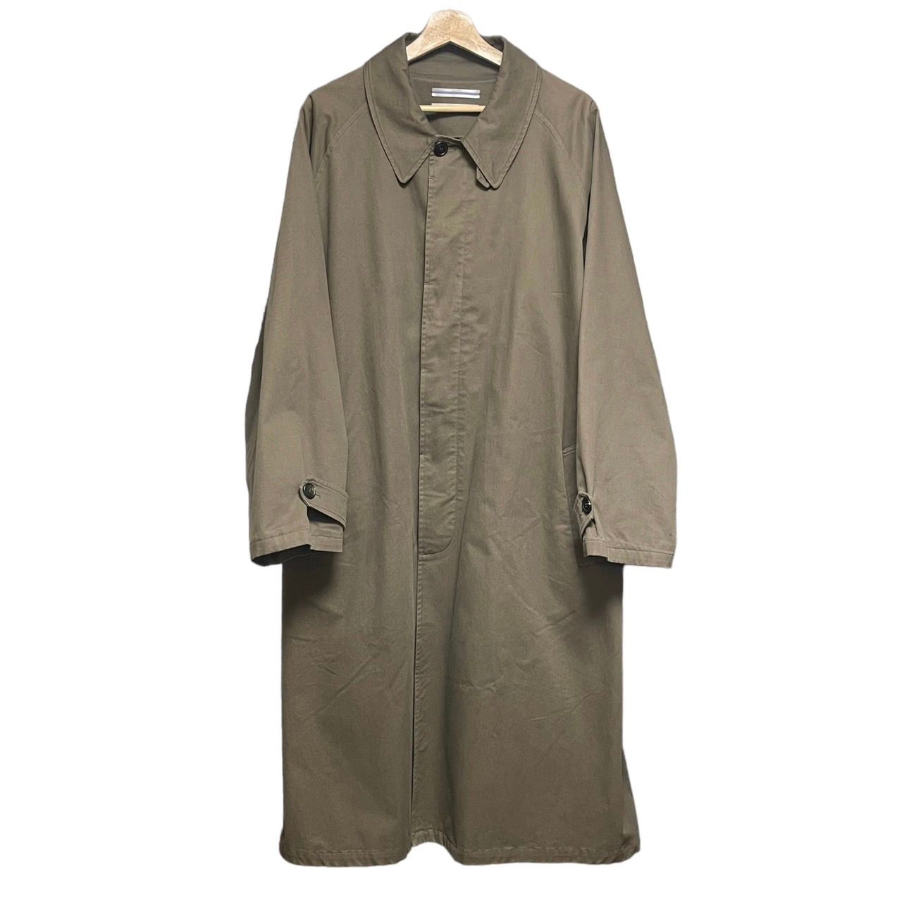 Cristaseya クリスタセヤ OVERSIZED COTTON TRENCH WITH LEATHER PATCH レザーパッチトレンチコート  サイズLステンカラーコート - メンズファッション