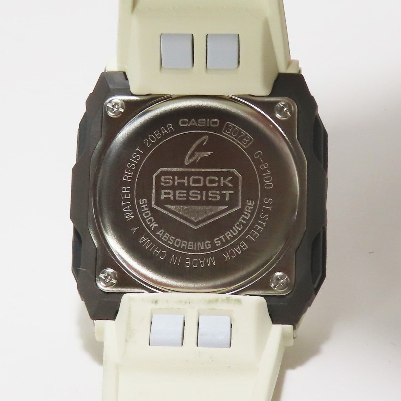 稼働品 美品 CASIO G-SHOCK カシオ ジーショック 腕時計 G-8100 白
