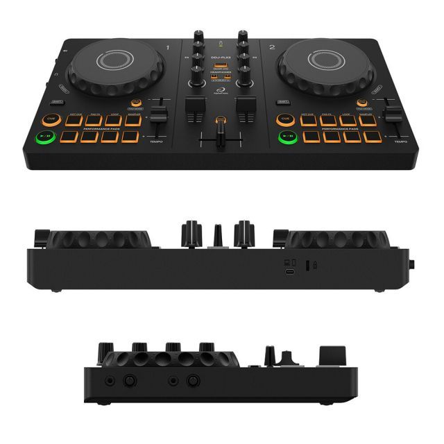 alphatheta DDJ-FLX2 DJコントローラー 別売ヘッドホン付属 AlphaTheta DDJ-FLX2 + HDJ-CUE1 ヘッドホンSET 【APPLE MUSIC