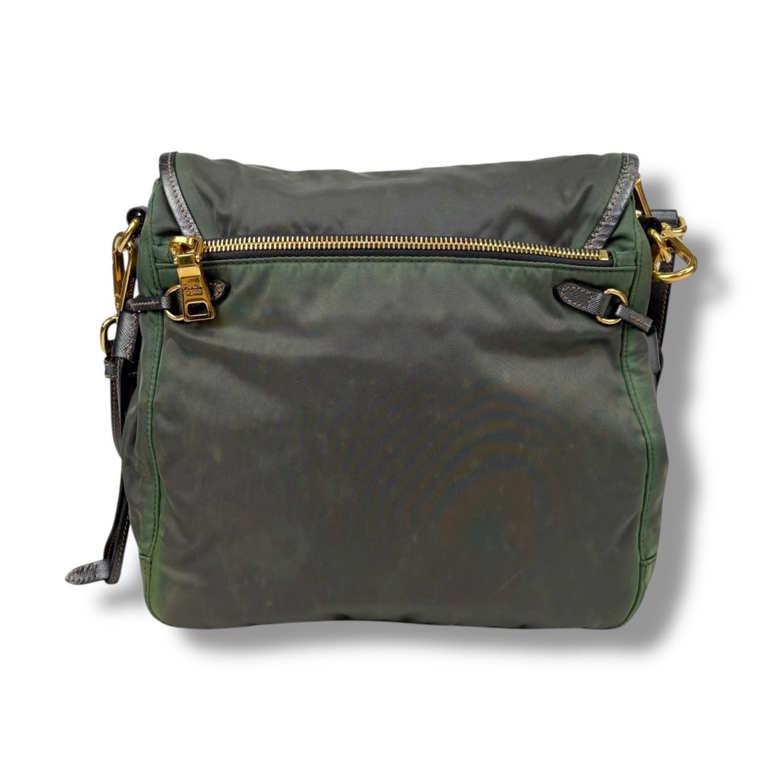 PRADA テスートショルダーバッグ グリーンカラー