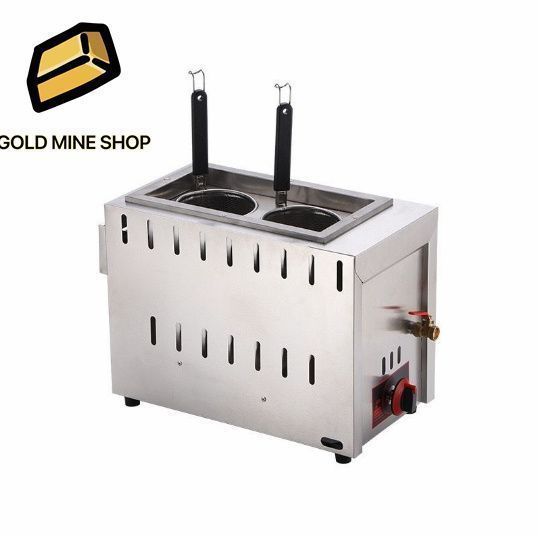 新品】茹で麺機 ゆで麺器 ガスゆで麺機 卓上型 テボ4点付き LPガス式