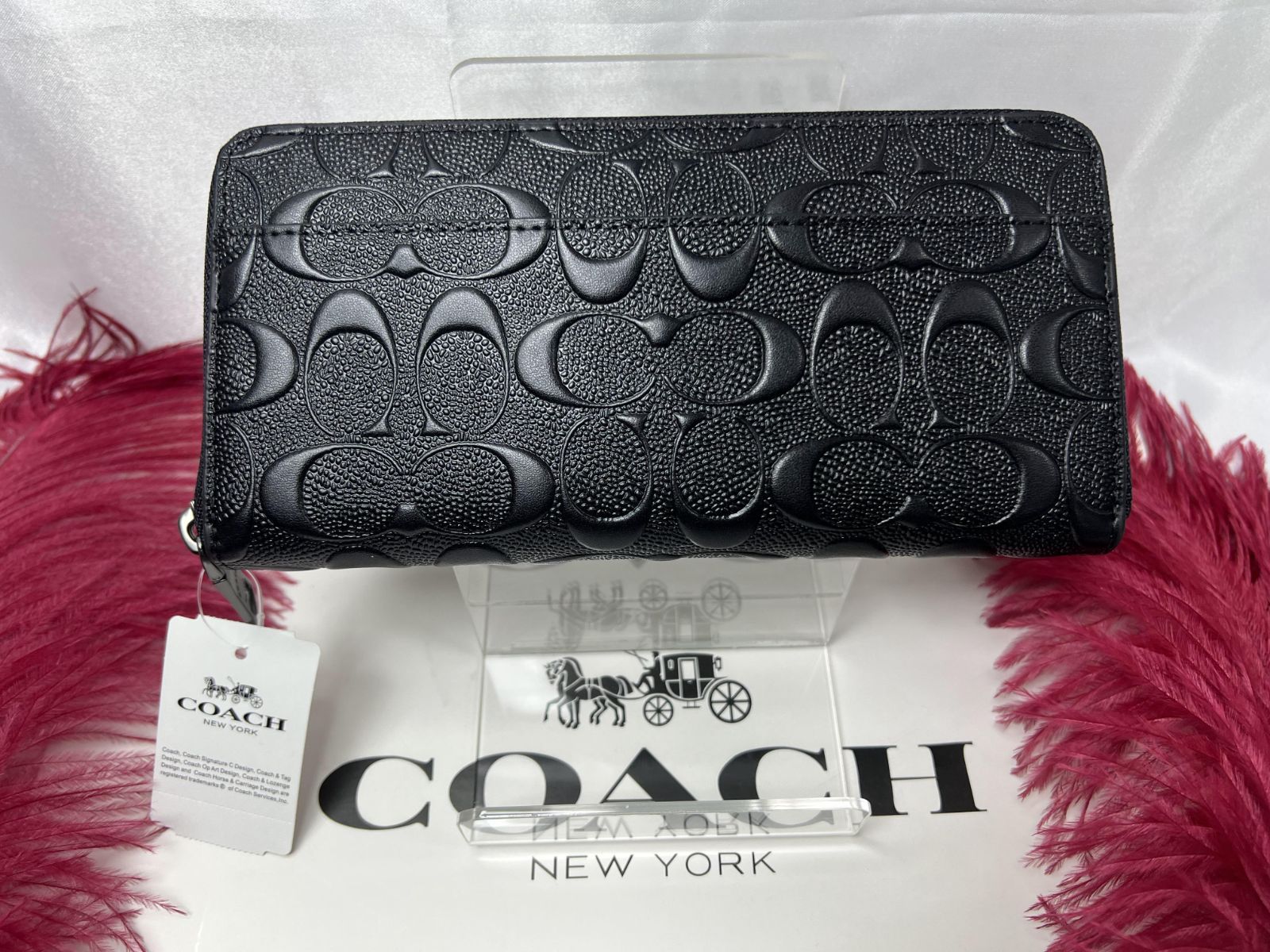 COACH 財布 コーチ長財布 シグネチャー アコーディオン ジップ ...