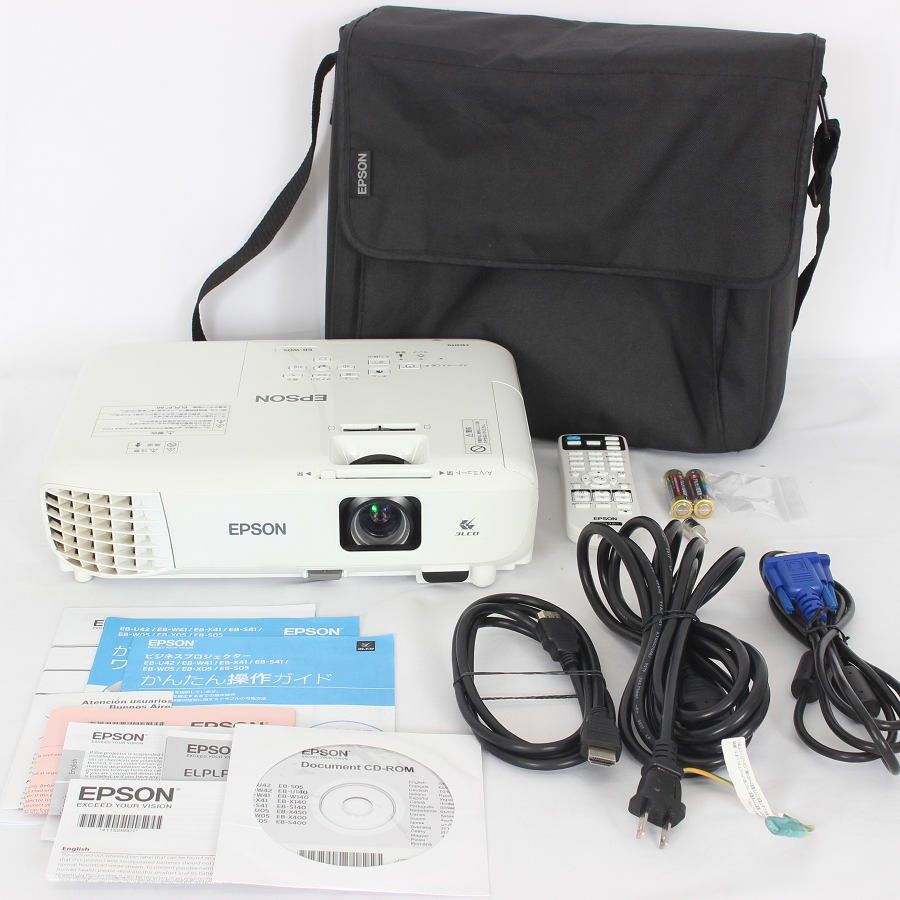 [美品] EPSON プロジェクター EB-W05 エプソン 3300lm エプソン EB-W05（液晶方式 3300lm WXGA） プロジェクター本体