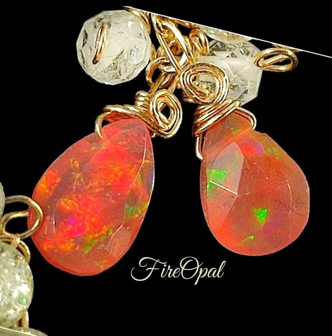 全遊色ファイヤーオパール ホワイトトパーズ