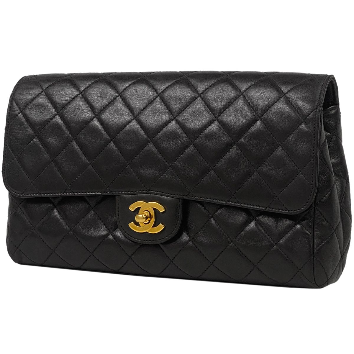 シャネル CHANEL ココマーク クラッチバッグ マトラッセ レザー ブラック レディース 【中古】 - メルカリ