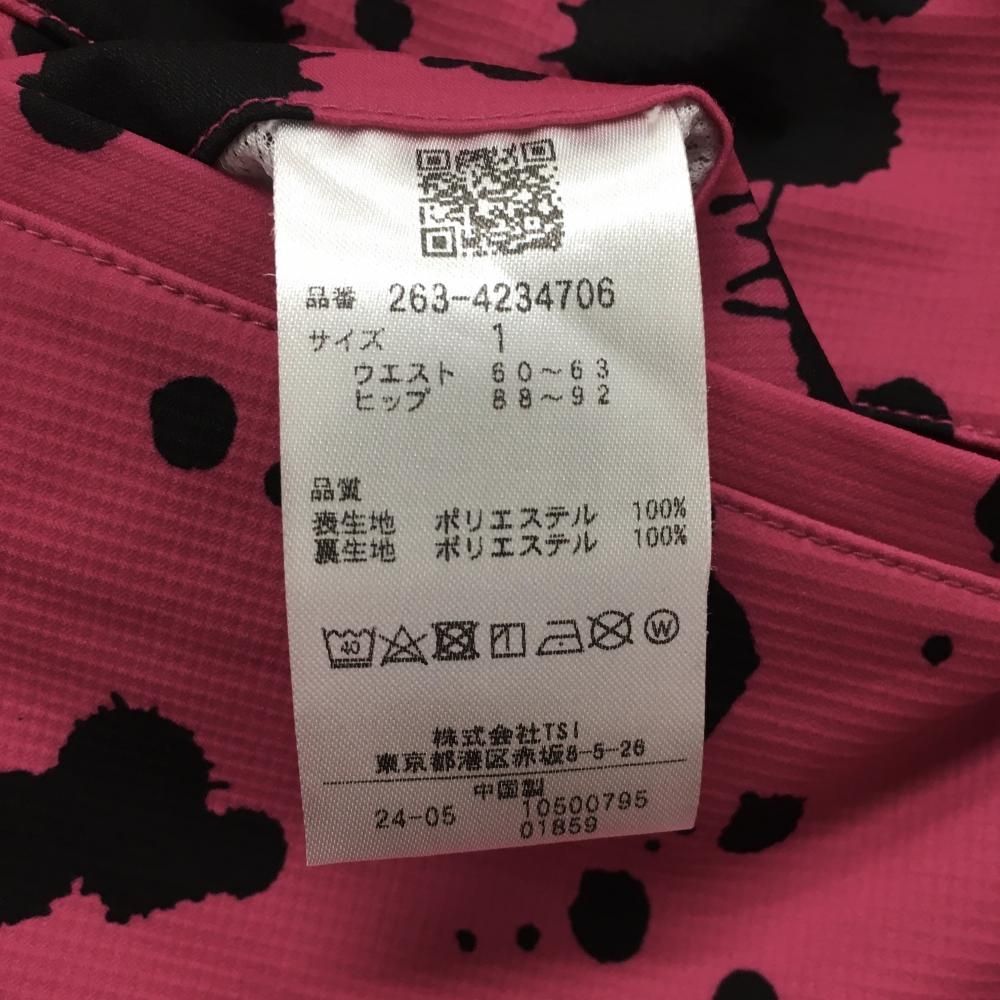 ☆特価☆ジャックバニー スカート ピンク×黒 ペイント柄 内側