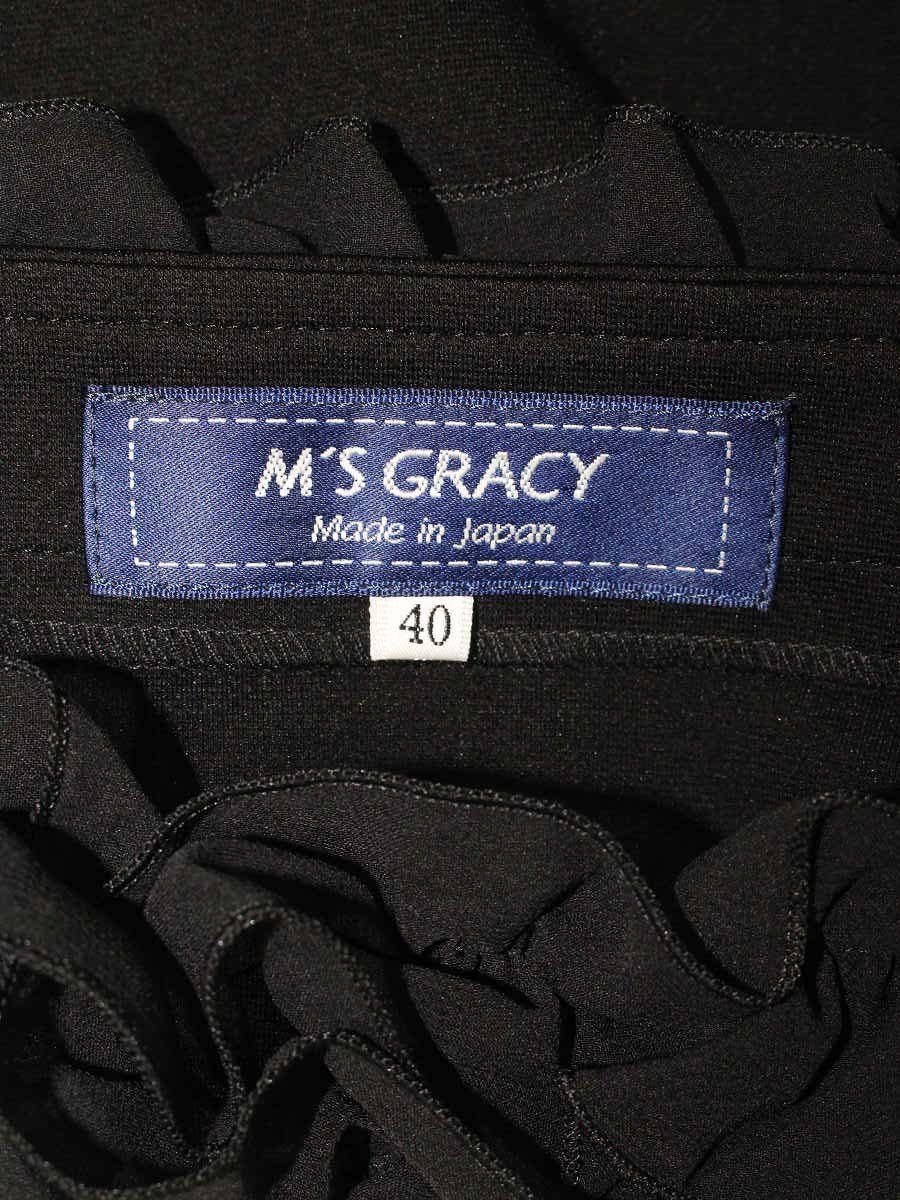 M&#39;S GRACY - エムズグレイシー 015314 トップス 40 ブラック フリル ITWNXHCF3IUC エムズグレイシー 015314 トップス 40 ブラック フリル