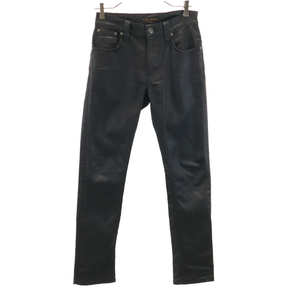 ヌーディージーンズ イタリア製 シンフィン スリムパンツ W28 ブラック Nudie Jeans THIN FINN メンズ