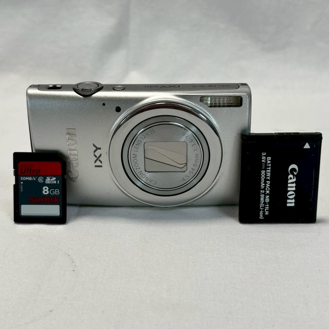 ジャンク扱い】canon IXY 630/シルバー/SDカード8GB/オマケ付き/No.443 