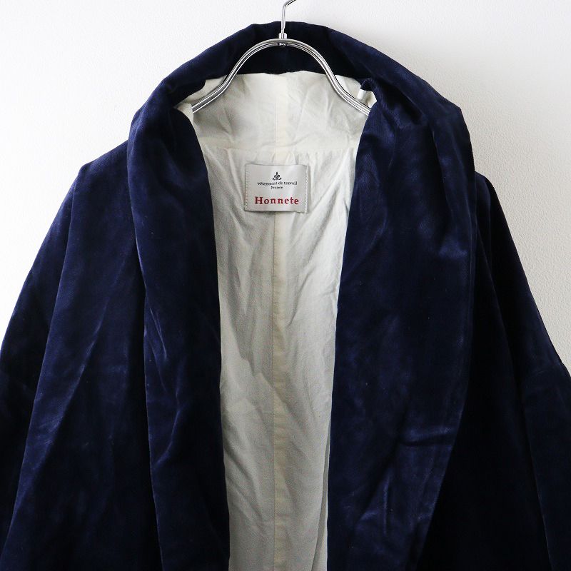 人気 ポーランド製 オネット Honnete ショールカラー ベロア
