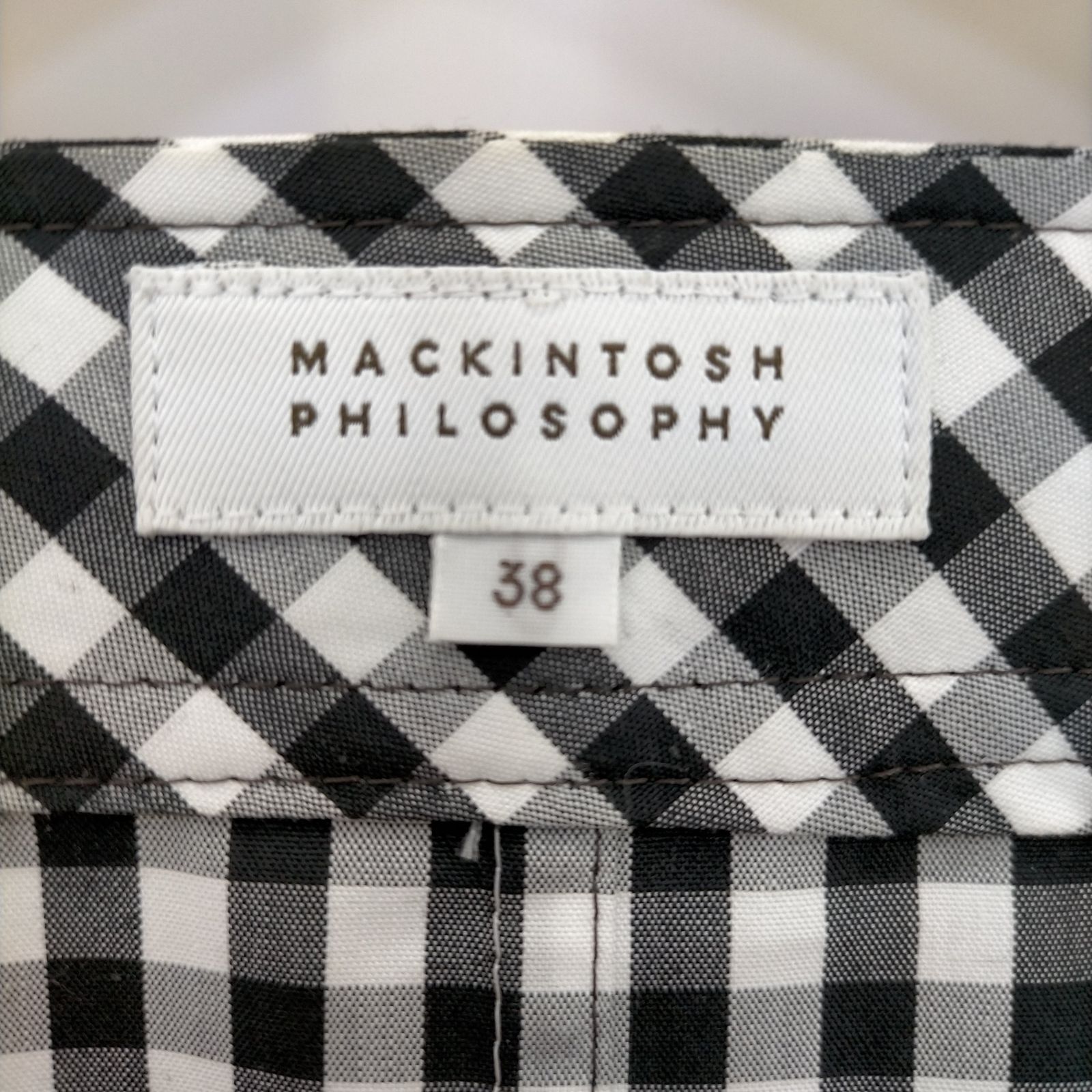 マッキントッシュ フィロソフィー ギンガムチェック ステン