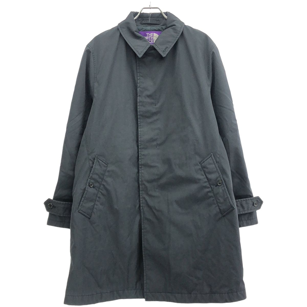 ノースフェイス パープルレーベル 中綿 ナイロン トレンチコート NY2894N 黒 M ノースフェイス パープルレーベル ナイロンステンカラーコート ノース