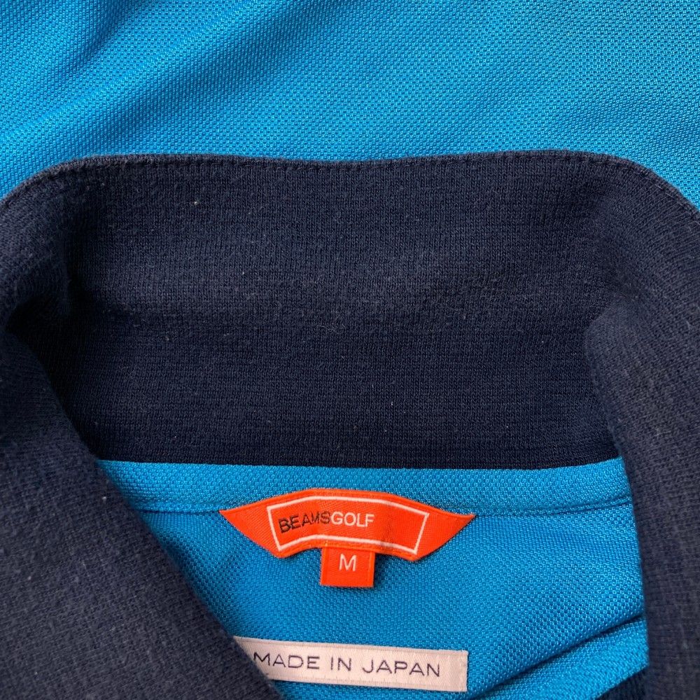 サイズ：M BEAMS GOLF ビームスゴルフ 半袖ポロシャツ ブルー系
