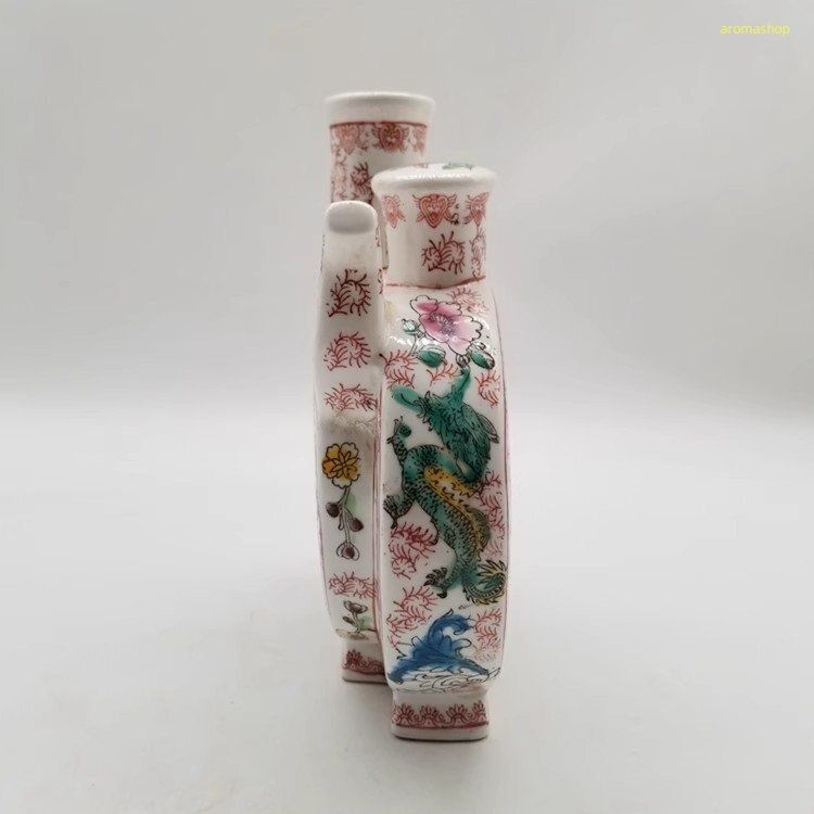 送料無料，100%新品 大清 清時代 景徳鎮窯 中国古玩 色絵唐草花紋