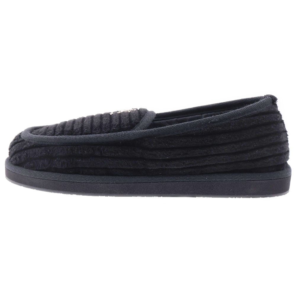 CHROME HEARTS (クロムハーツ) DAGGER SLIPPER コーデユロイ ダガー装飾スリッポン ルームシューズ ブラック