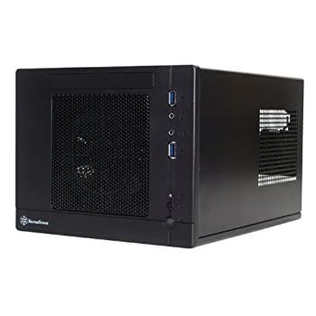 【中古】【非常に良い】Silver Stone Mini-ITXケース フルブラック SST-SG05BB-Lite/B