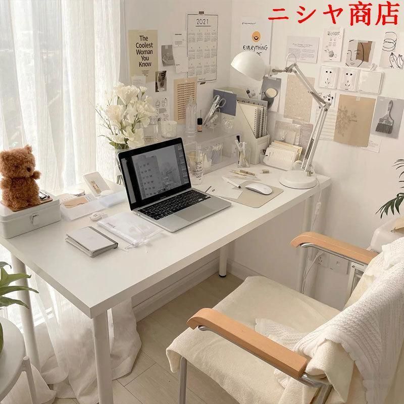 パソコンデスク デスク オフィス 机 PCデスク テレワーク 幅80/100/120cm PCDES-100 ホワイト/ナチュラル