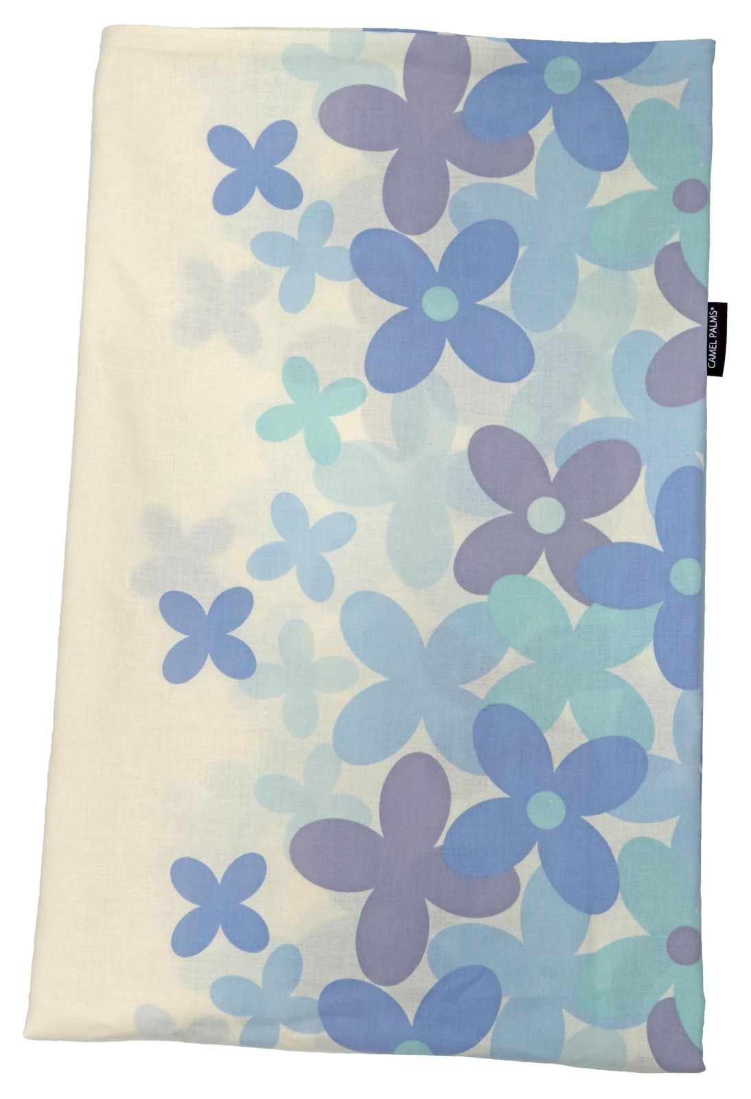 新品 100×200cmの敷布団用 敷布団カバー 綿100％ シングル（105×205cm） 日本製 ポップフラワー柄 PALMS ブルー CAMEL
