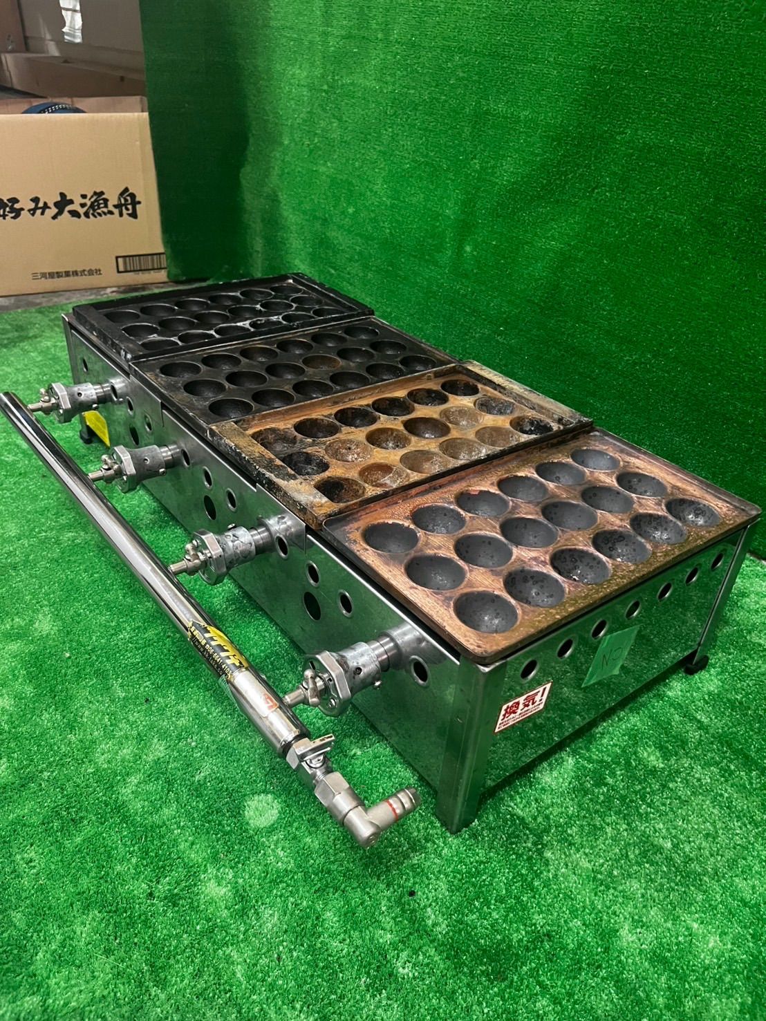 中古(メーカー不明) 業務用たこ焼き機 都市ガス