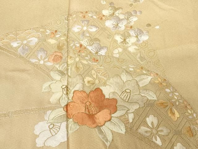 振袖フルセット・深緑色・中国三大刺繍・汕頭刺繍・相良刺繍・蘇州刺繍・吉祥柄・逸品 平和屋着物□中国三大刺繍 相良刺繍 訪問着 駒刺繍 総刺繍 吉祥