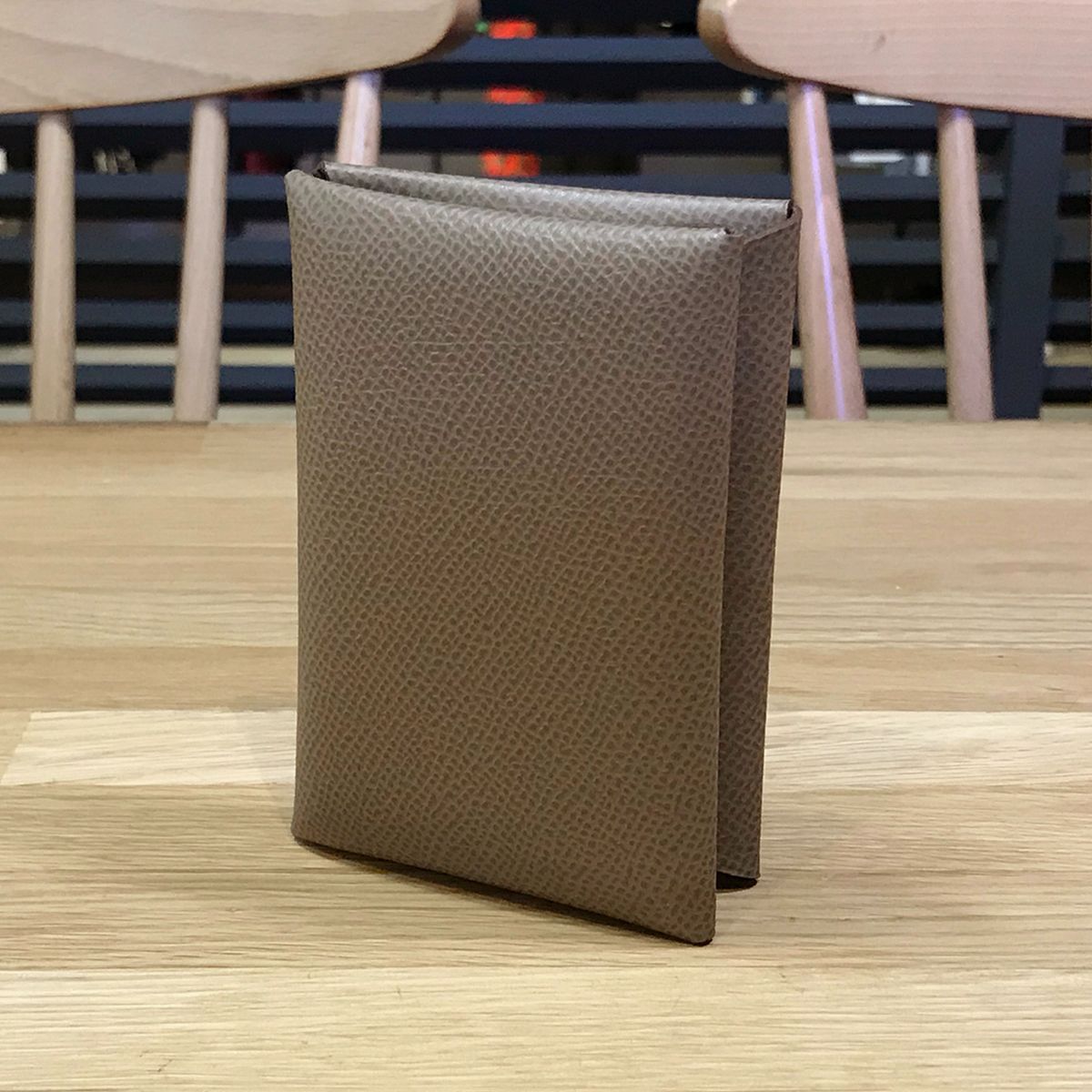 エルメス カルヴィデュオ エプソン エトゥープ B刻印 カードケース コインケース 12570