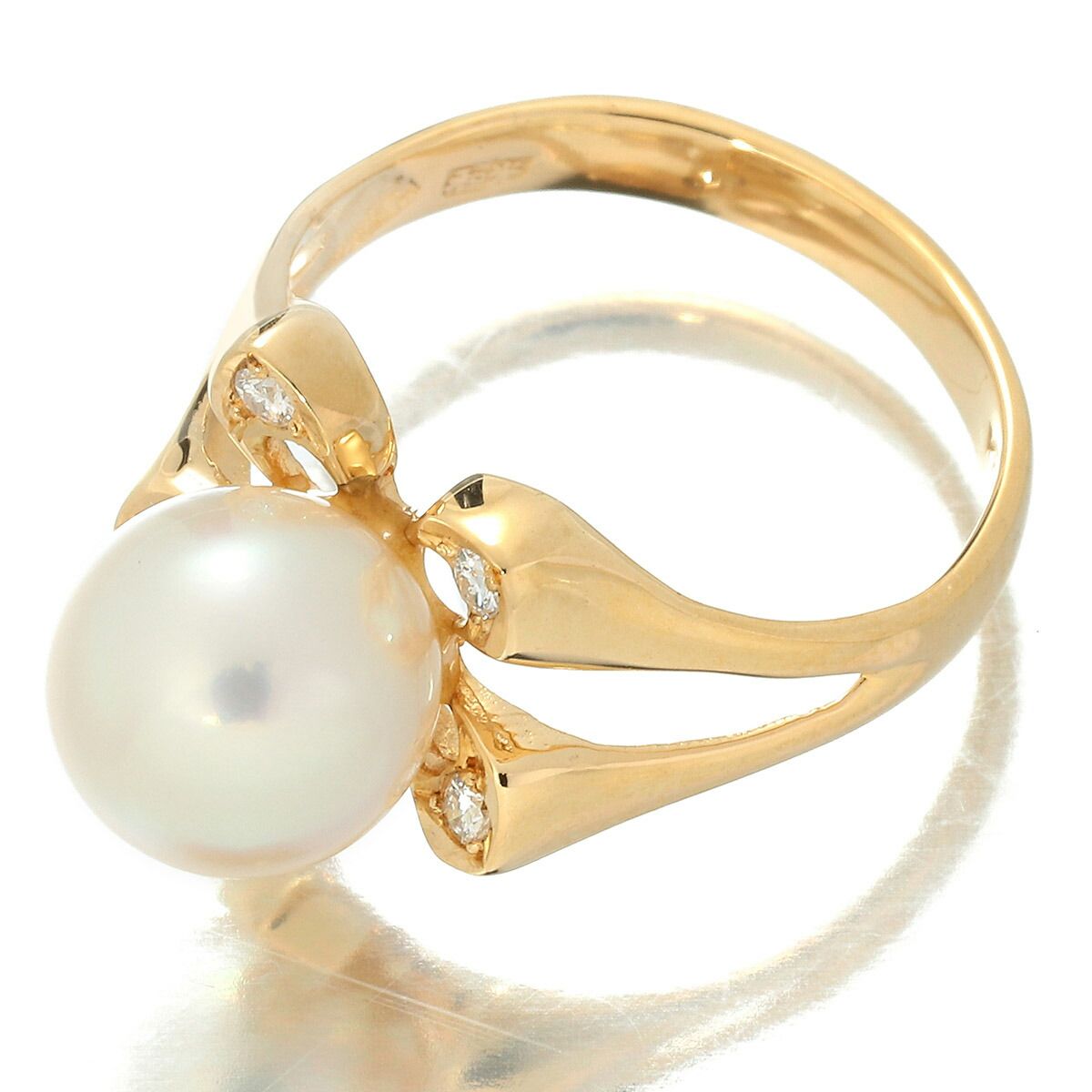 和光 WAKO パール フラワーデザイン リング KD 41083 831 アコヤ真珠  