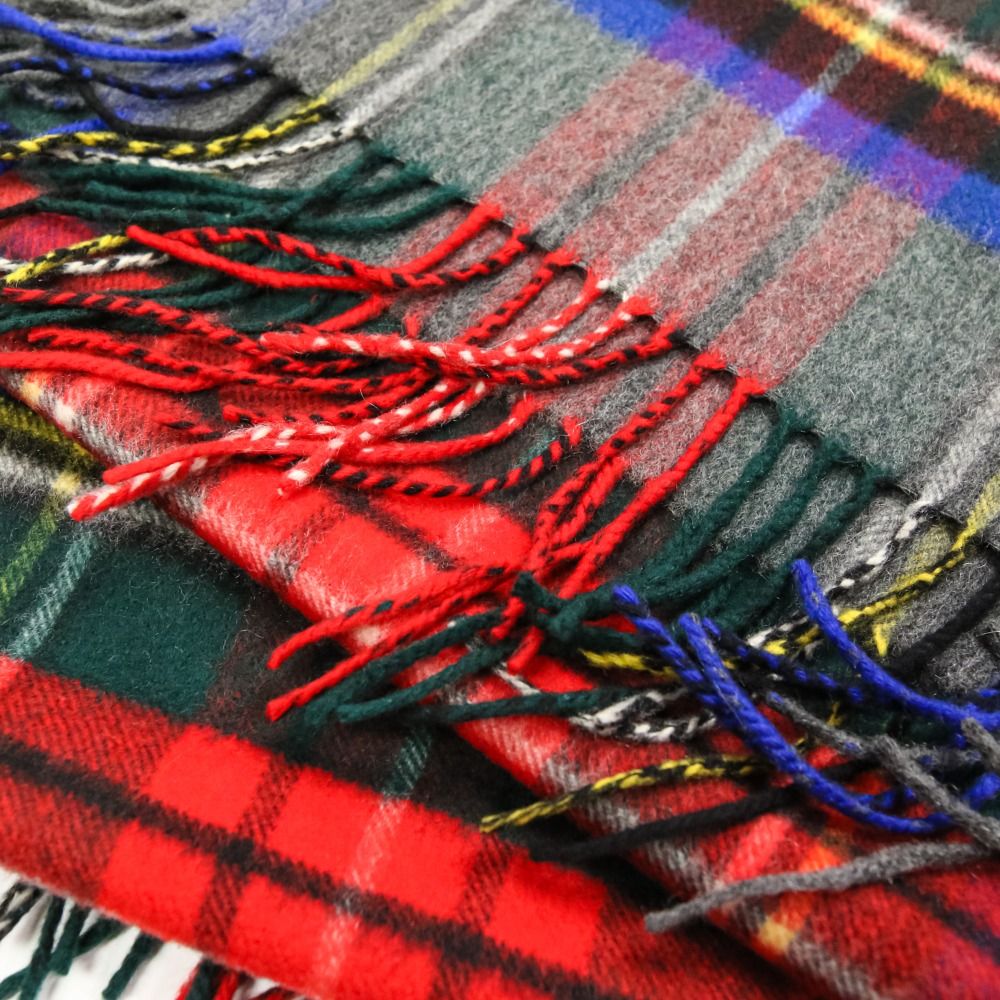 美品 Johnstons of Elgin ジョンストンズオブエルガン マルチチェック  