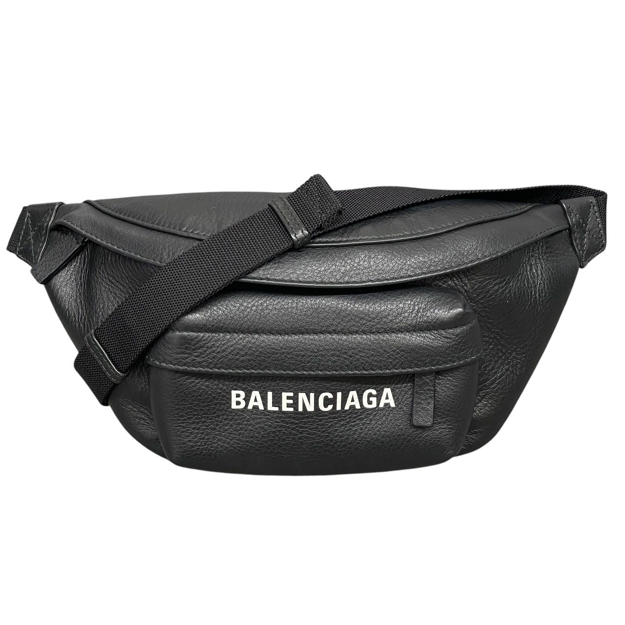 【BALENCIAGA】バレンシアガ エブリデイ ベルトパック 579617 ウエストバッグ レザー メンズ ボディバッグ ショルダーバッグ ロゴ 黒 ブラック