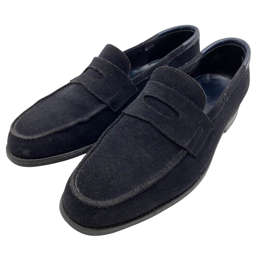 JOHN LOBB ネイビー スエード ローファー ken様専用］JOHN LOBB ネイビー スエード ローファー