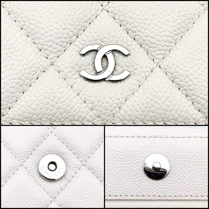 CHANEL シャネル マトラッセ キャビアスキン チェーンウォレット