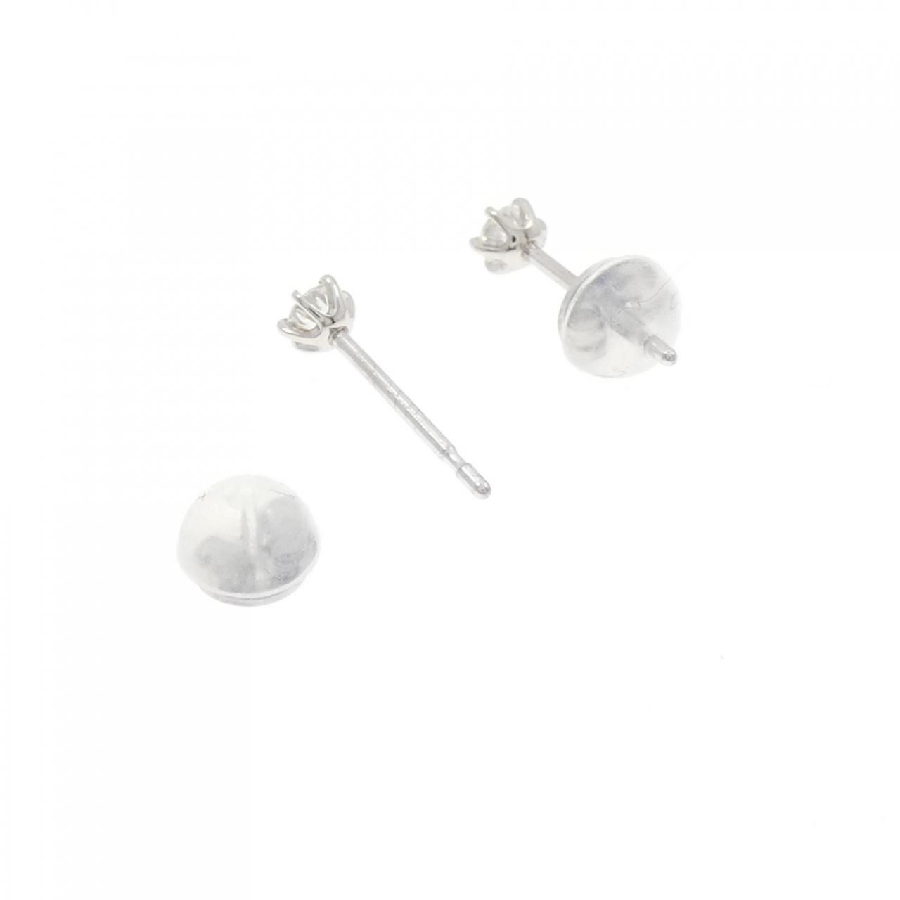 PT900 ソリティア ダイヤモンド ピアス 0.18CT FORTGASGNV_COM_BR