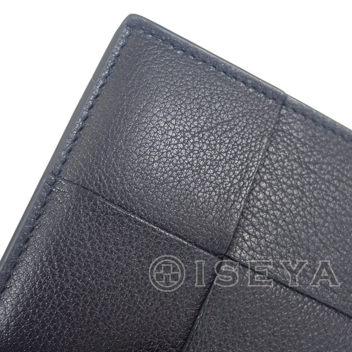 【中古】【Aランク】BOTTEGA VENETA ボッテガヴェネタ カセット コインパース付き二つ折りウォレット 二つ折り財布 649605 V1Q73 1045 メンズ ブラック【ISEYA】