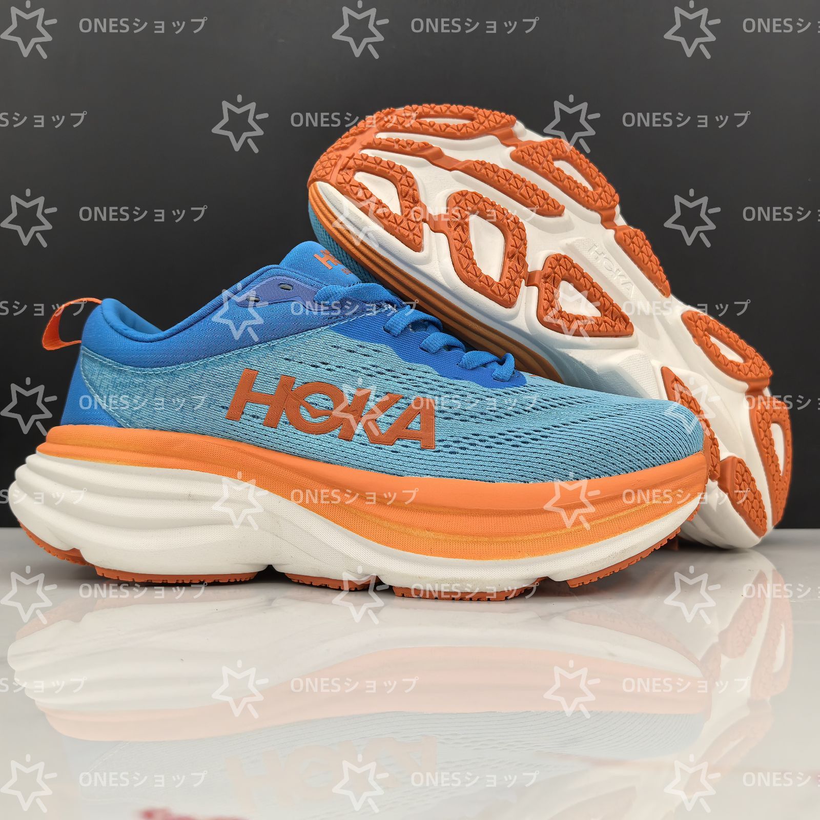 Hoka One One Bondi 8 ホカオネオネ ボンダイ8 ブルー blue レギュラー 