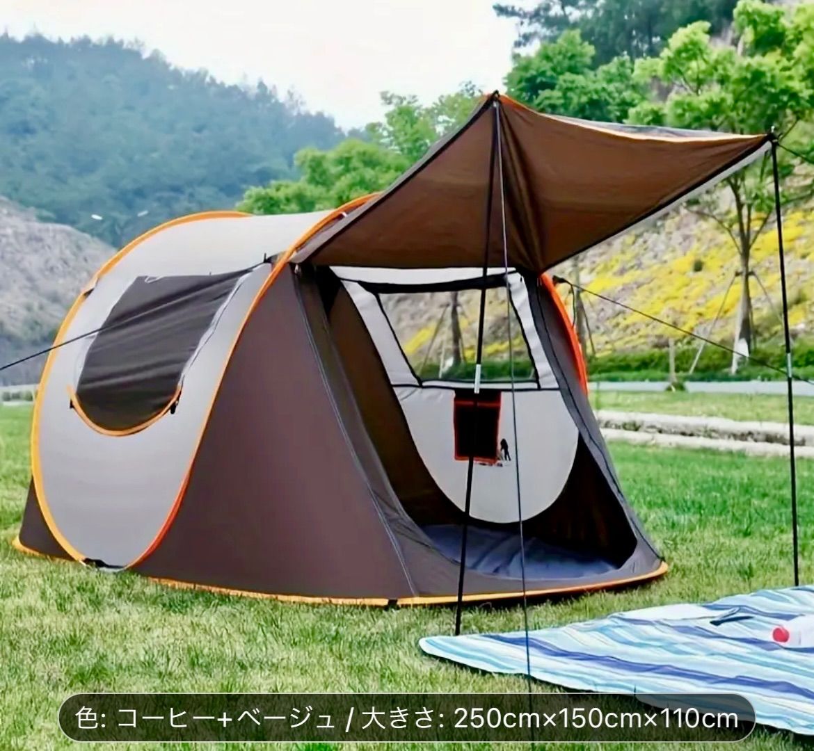 テント　テント4人用　テント2層　テントサウナ　 キャンプ　BBQ 　初心者向 テント テント4人用 テント2層 テントサウナ キャンプ BBQ