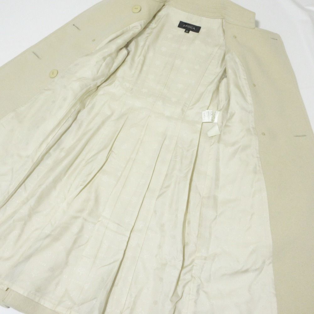 美品 EPOCA エポカ アンゴラ×ウール ダブルブレスト コート 40 オフ