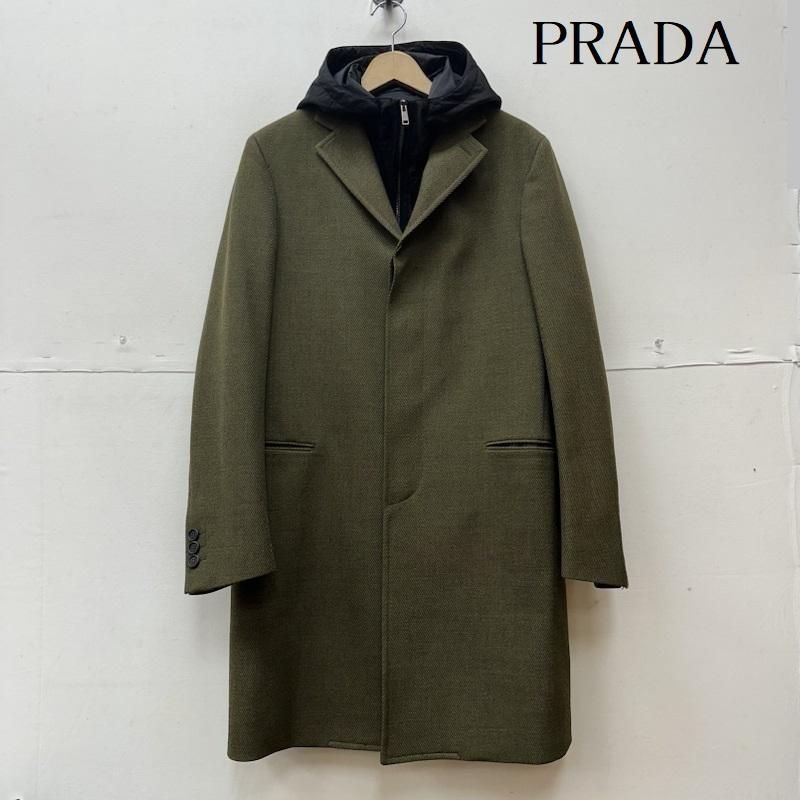 PRADA プラダ コート レイヤード ウール チェスター コート UC412D