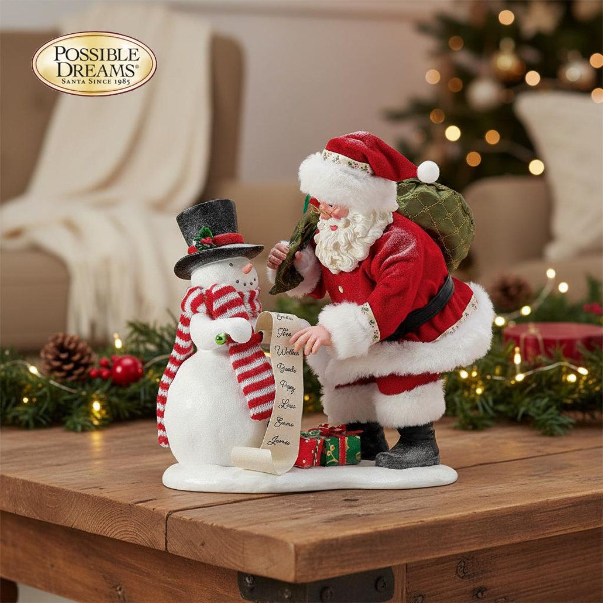 Nice List 26.7cm | サンタ サンタクロース 人形 置物 フィギュア クリスマス ホリデー Possible Dreams 正規輸入品