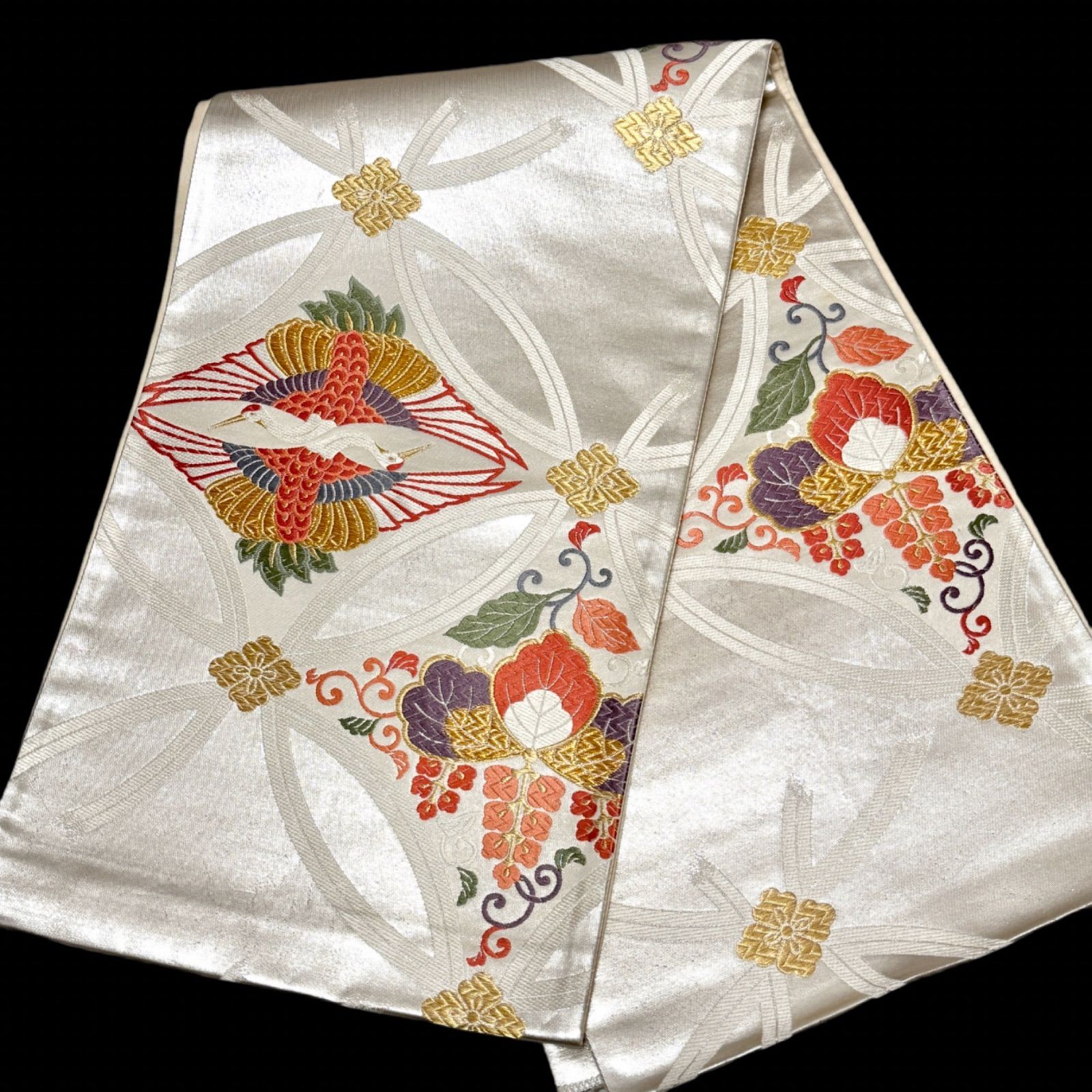 美品 振袖フルセット 正絹振袖 正絹長襦袢 古典柄 153〜163cm 成人式