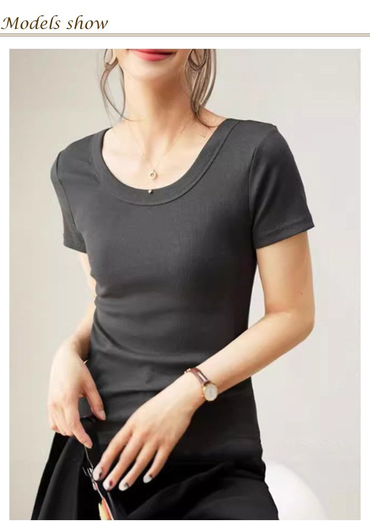 半袖 Tシャツ レディース Uネック トップス カットソー プル