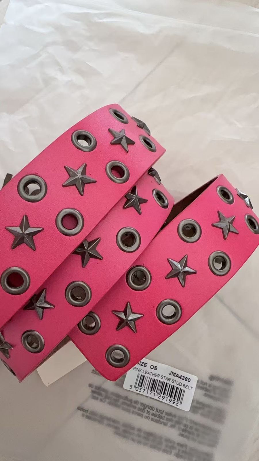 新品】JADED LONDON Pink Asta Belt ピンクベルト JMA4360
