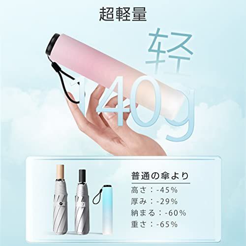 ピンク 折りたたみ傘 最軽量140g 365日持ち歩く常備傘 カーボン傘 メンズ レディース 折り畳み 超撥水 男性 女性 コンパクト 折り畳み傘 カーボンファイバー 耐久耐風 6本骨 ピンク
