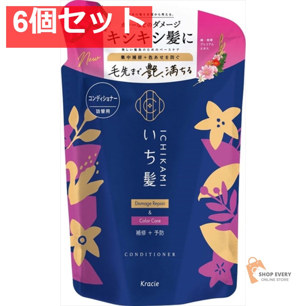 いち髪 ダメージリペア＆カラーケアCD詰替用 6個セット まとめ売り