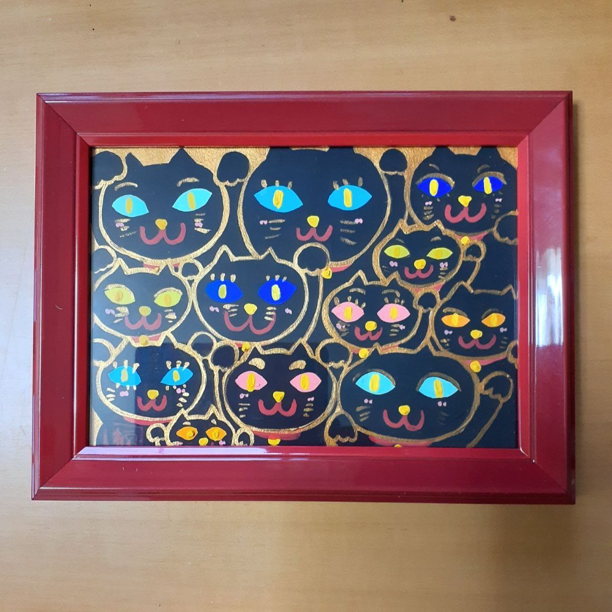 ハッピー招き猫 ハッピー太陽画家小楠アキコ作品 ハッピー招き猫 日本