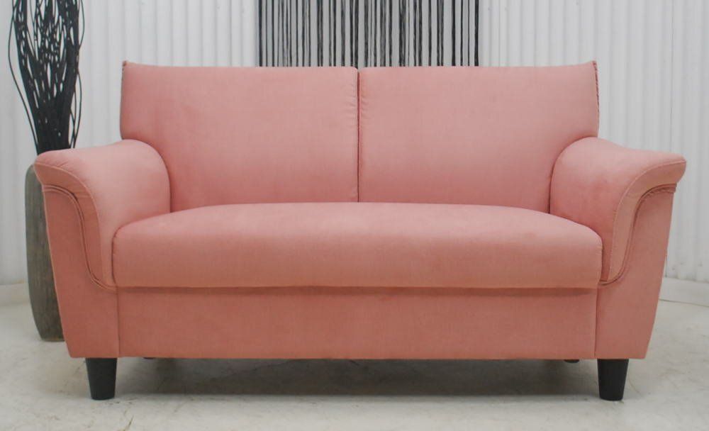 アウトレット 現品限り 大 一部 ピンク ベロア調 二人掛け 2P ソファー エステサロンなどにもおすすめ NEXPOTALLINN_EU