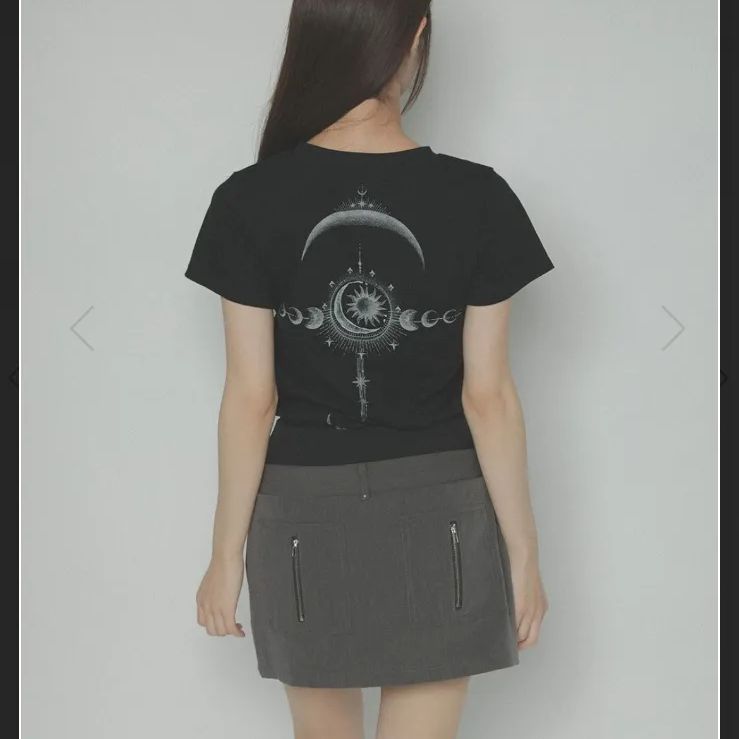 melt the lady horoscope T-shirt(cropped) BK taurus（牡牛座