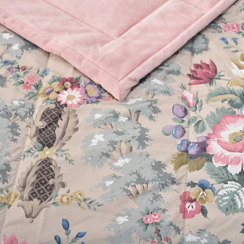 激安で季節を先取り。 西川 キルトケット シングル ケット サンダーソン Sanderson 肌掛け布団 肌布団 オールシーズン ローズシャトーデザイン 王室御用達 ブランケット 春 夏 秋 知的な