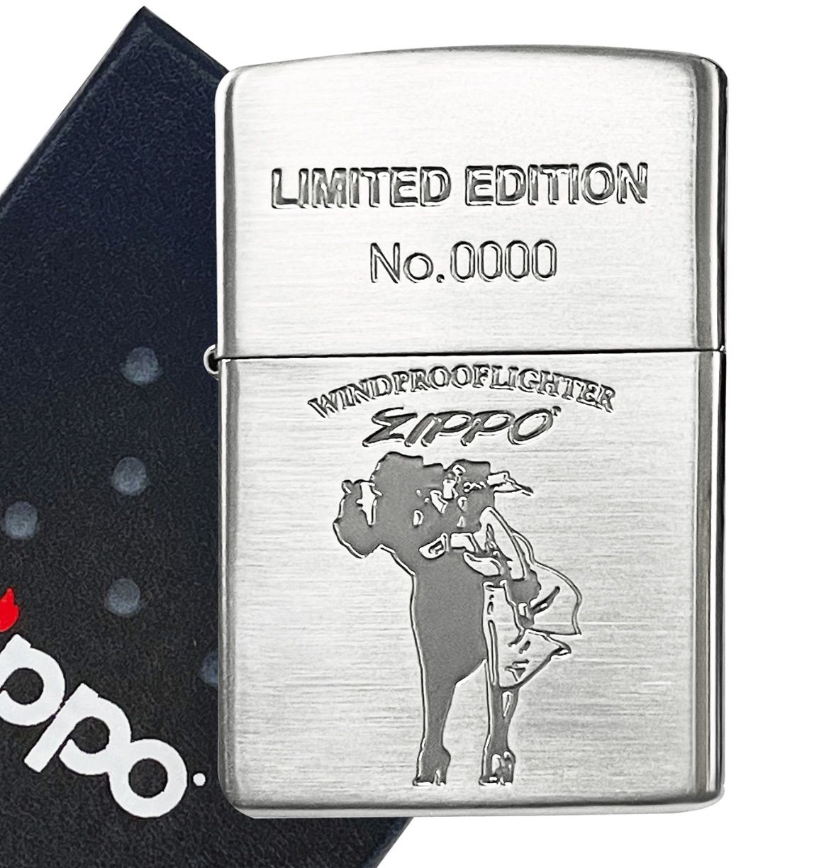 ZIPPO シルバー WINDY ウィンディ シリアルナンバー 0000 ...