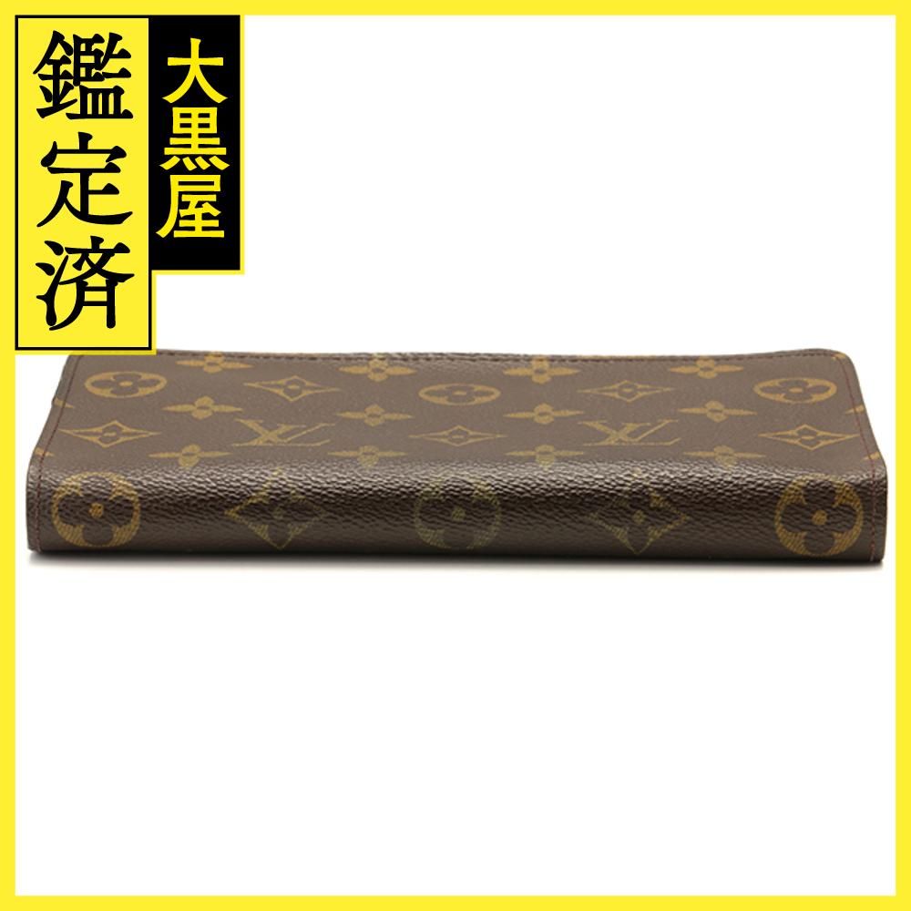 ポルトモネジップ_モノグラムキャンバス/PVC/ブラウン/M61727