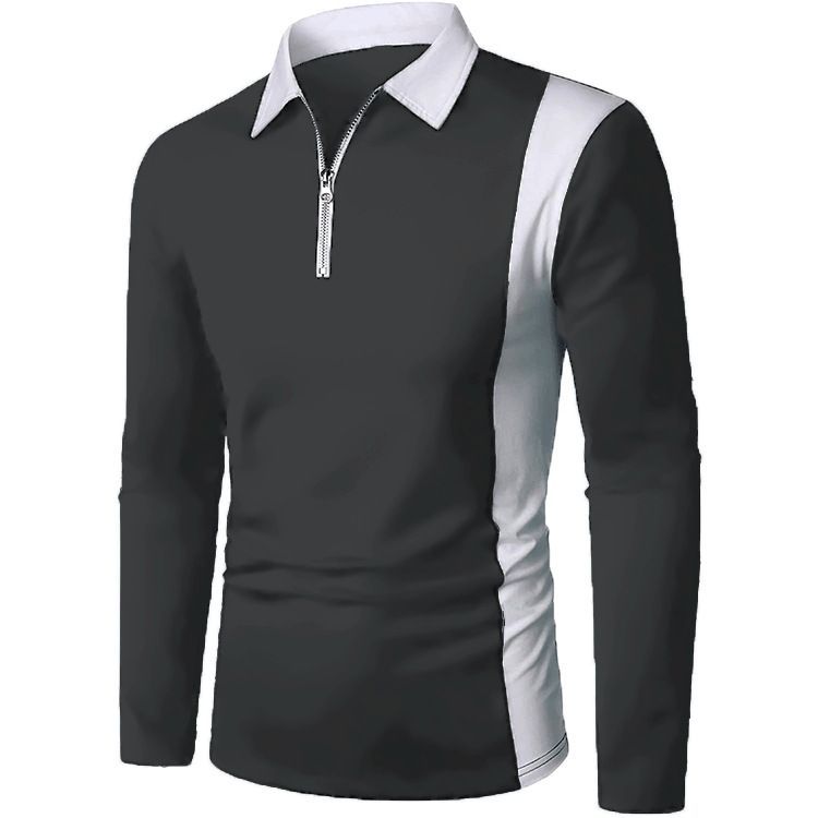t7 【 M・L・XL 】黒 長袖 薄手 ポロシャツ メンズ ゴルフ ゴルフ