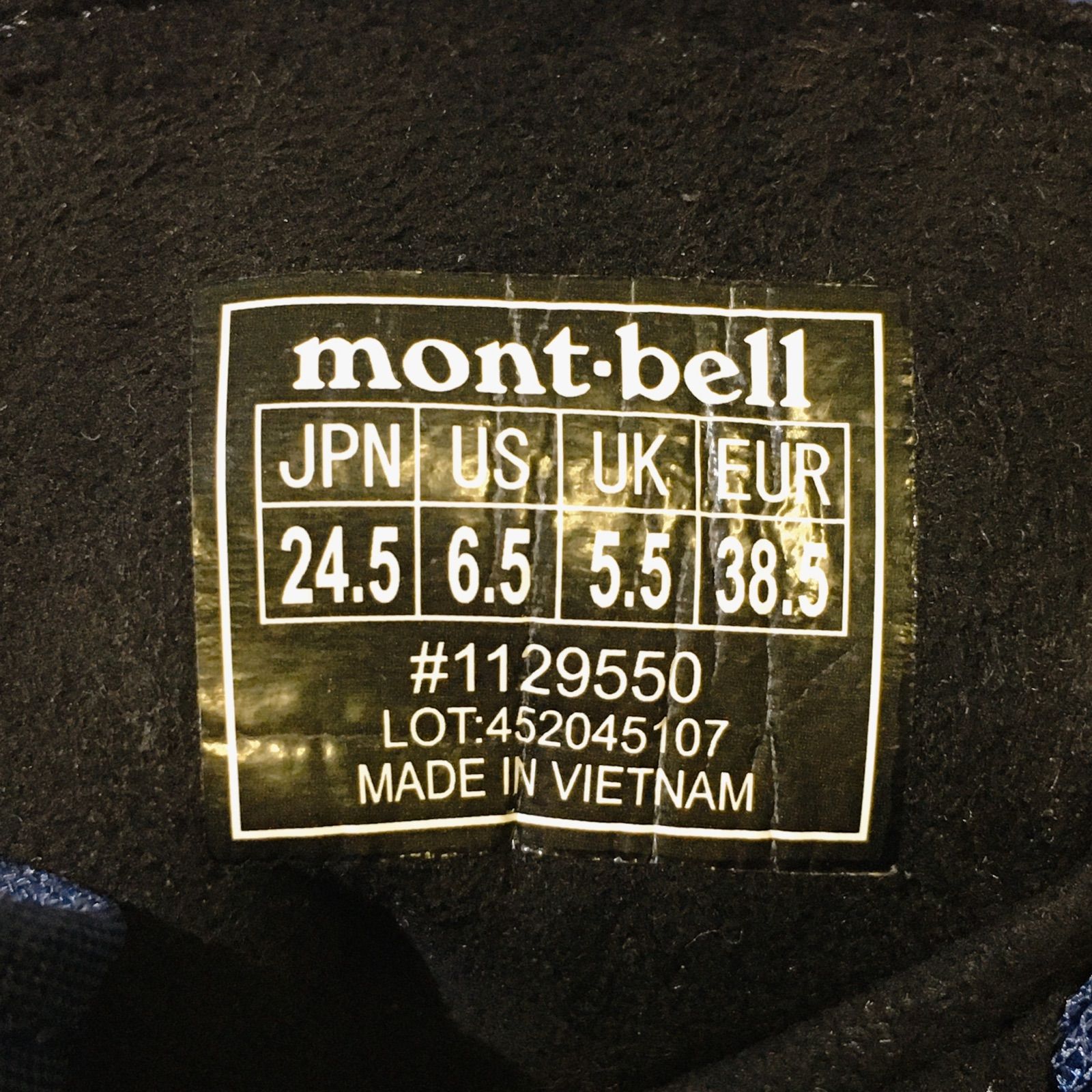 montbell ハイカットシューズ ネイビー GORE-TEX レディース 24.5cm